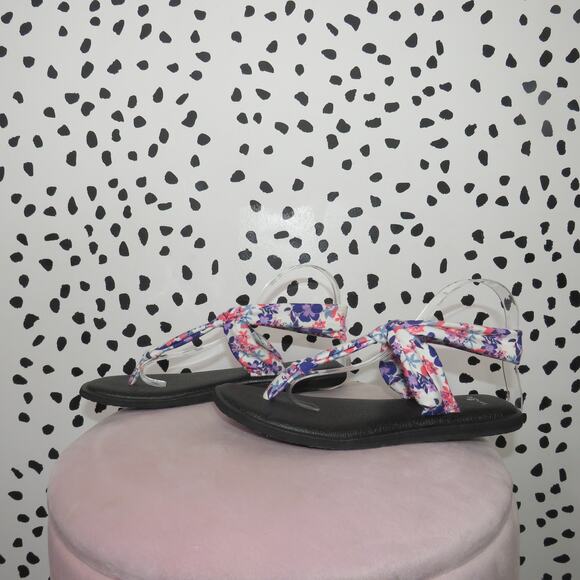 Sanuk Yoga Ella Floral Print Slingback Sandals - Picture 5 of 9